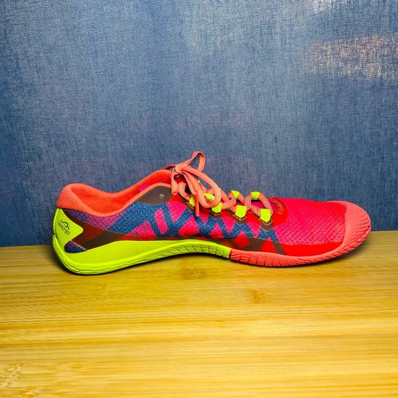 Merrell Barefoot Vapor Glove 3 Acid Punch Pink Minimalist Running Shoes 9.5 - Picture 2 of 10